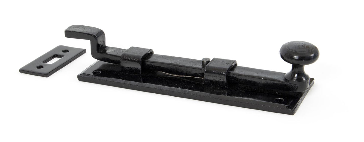 From The Anvil - Black 6" Cranked Knob Bolt | Sku. 33979 | Trade Door Handles.