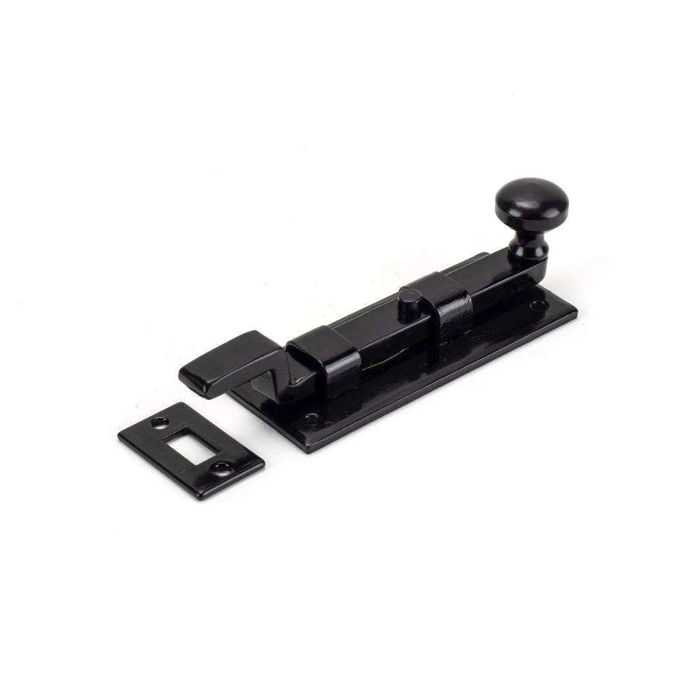 From The Anvil - Black 4" Cranked Knob Bolt | Sku. 33981 | Trade Door Handles.