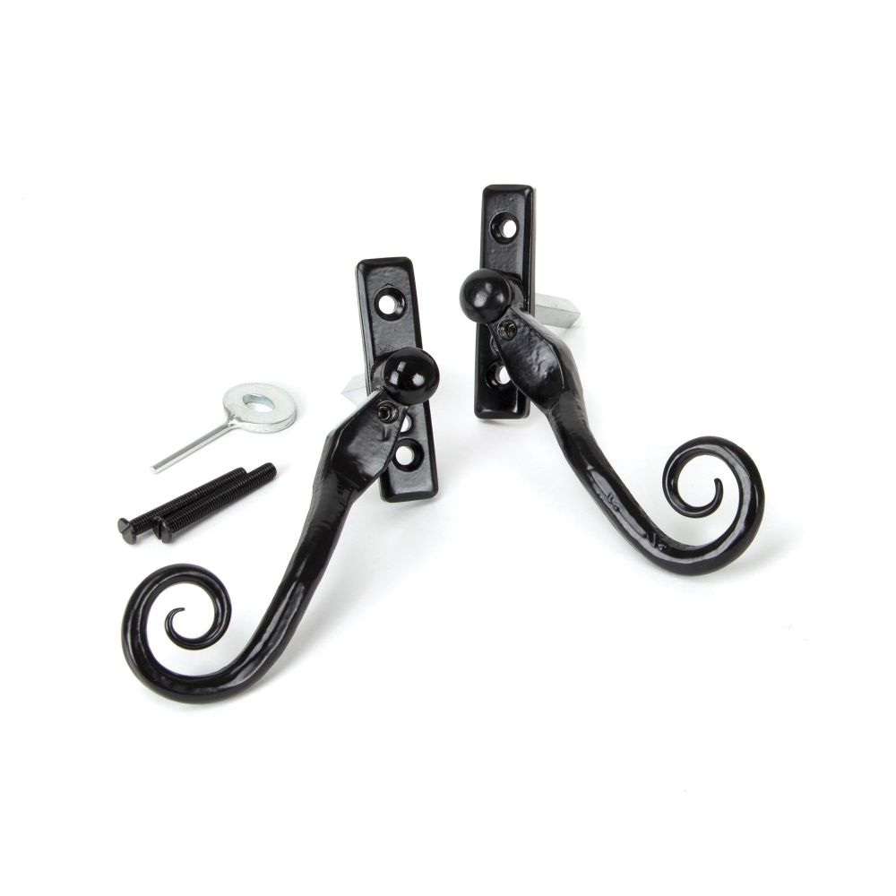 From The Anvil - Black 16mm Monkeytail Espag - RH | Sku. 33983 | Trade Door Handles.