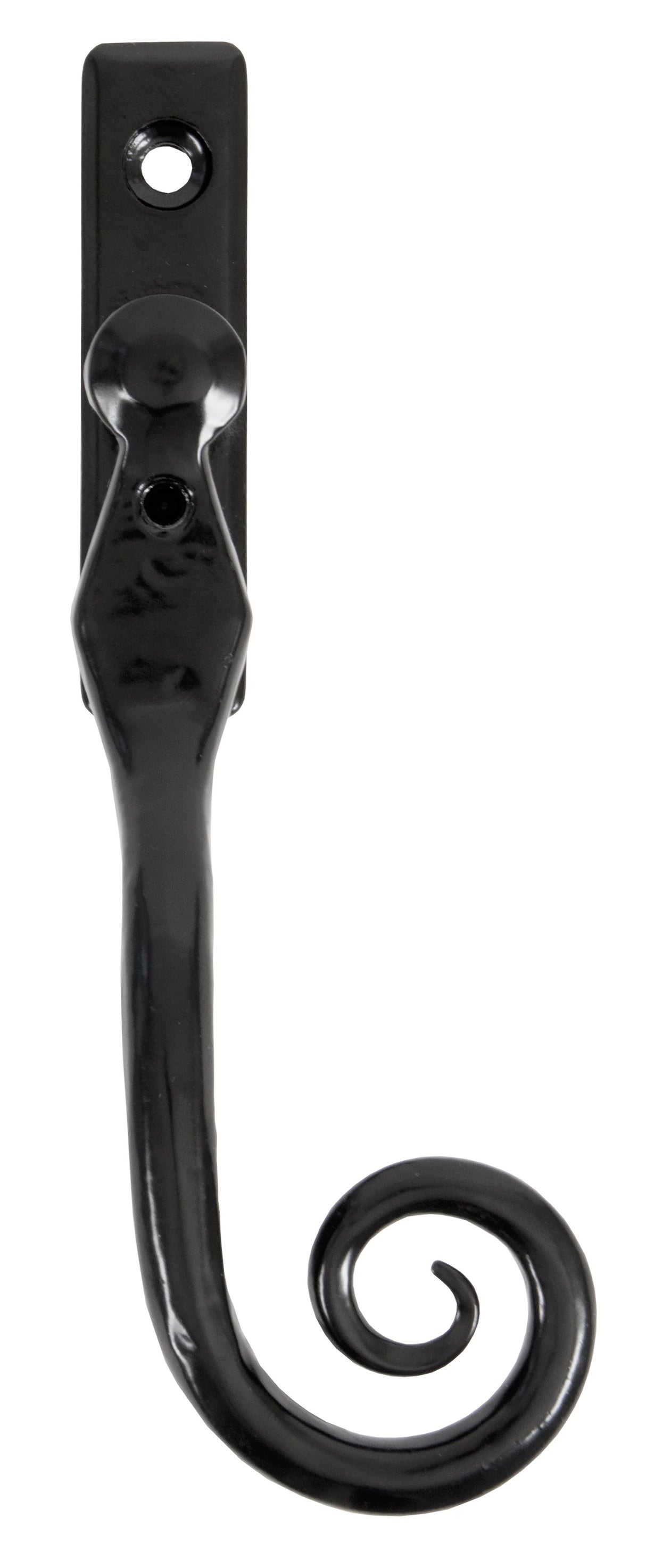 From The Anvil - Black 16mm Monkeytail Espag - RH | Sku. 33983 | Trade Door Handles.