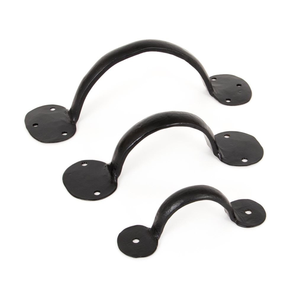 From The Anvil - Black 4" Bean D Handle | Sku. 33997 | Trade Door Handles.