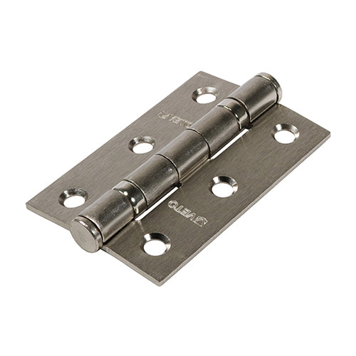 This is an image of Timco - Twin Ball Bearing Hinges - Steel - Satin Nickel 76 x 51 (1 Pairs Box) 340147