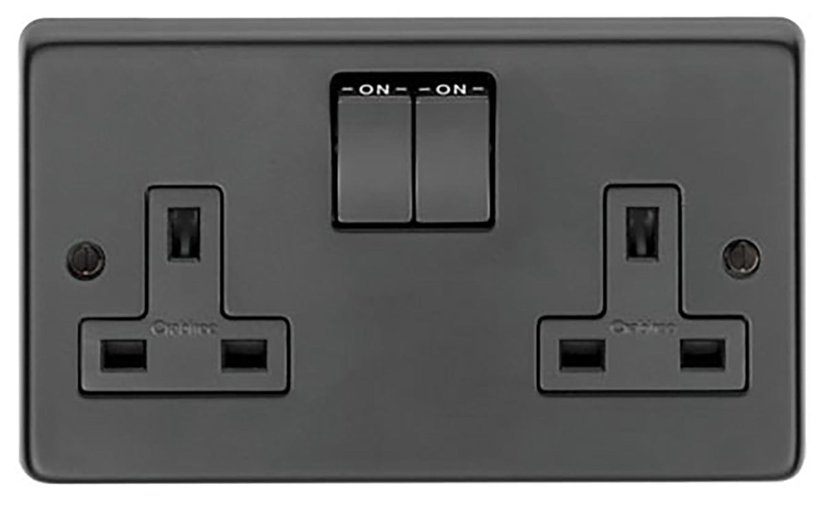 From The Anvil - MB Double 13 Amp Switched Socket | Sku. 34224/2 | Trade Door Handles.