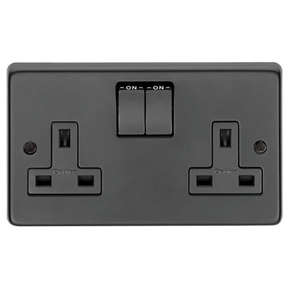 From The Anvil - MB Double 13 Amp Switched Socket | Sku. 34224/2 | Trade Door Handles.
