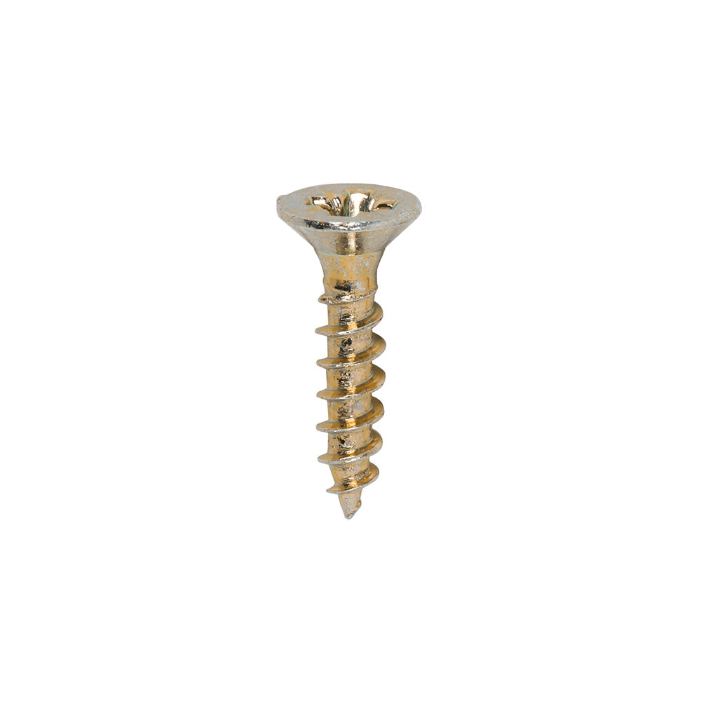 This is an image of Timco - Classic Multi-Purpose Screws - PZ - Double Countersunk - Yellow 3.5 x 16mm - (200 PCS Box) 35016CLAF
