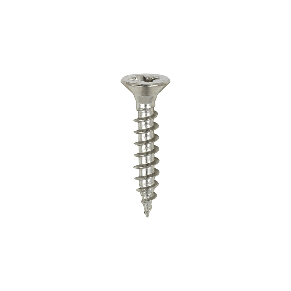 This is an image of Timco - Classic Multi-Purpose Screws - PZ - Double Countersunk - A4 Stainless Steel 3.5 x 20mm - (200 PCS Box) 35020CLA4