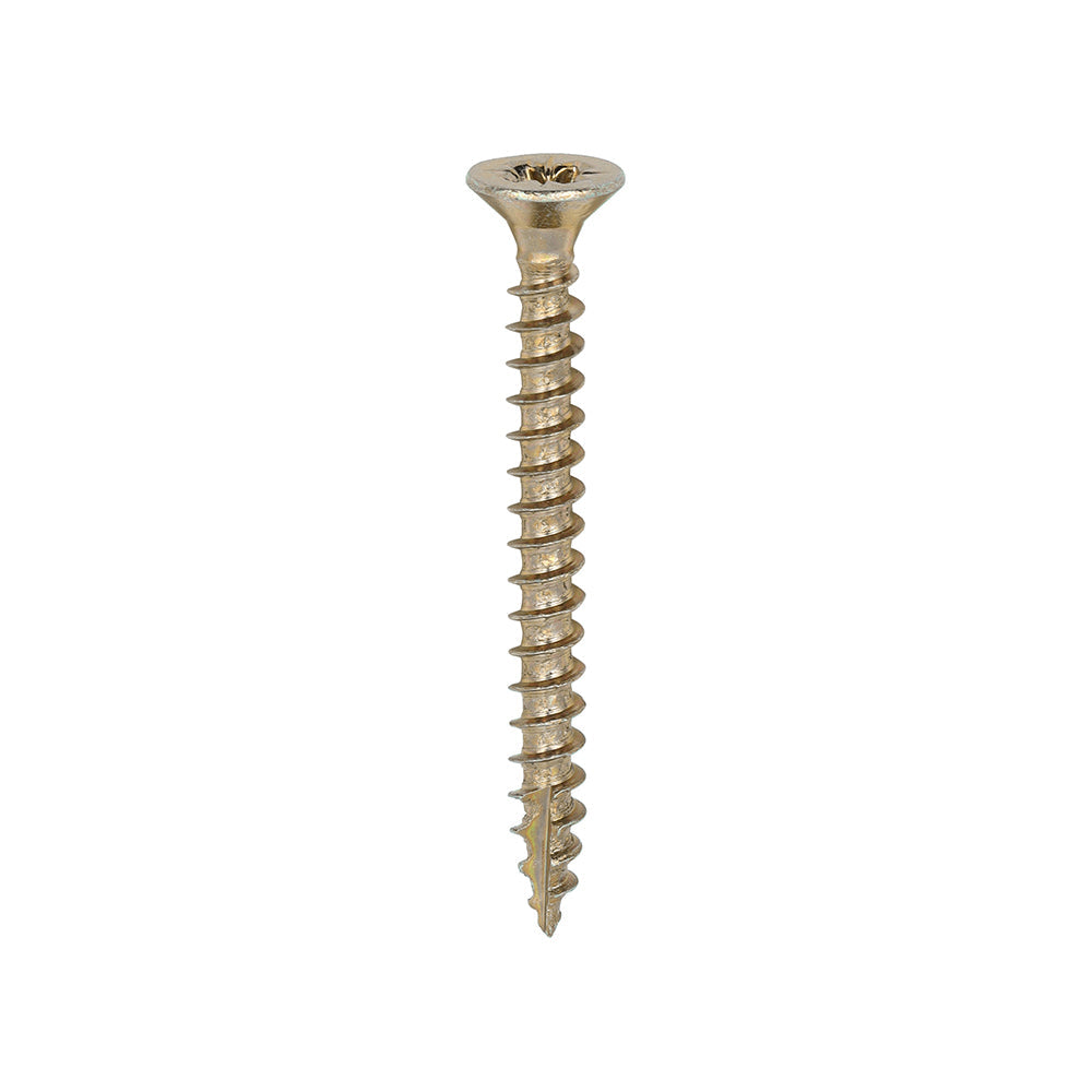 This is an image of Timco - Classic Multi-Purpose Screws - PZ - Double Countersunk - Yellow 3.5 x 35mm - (200 PCS Box) 35035CLAF