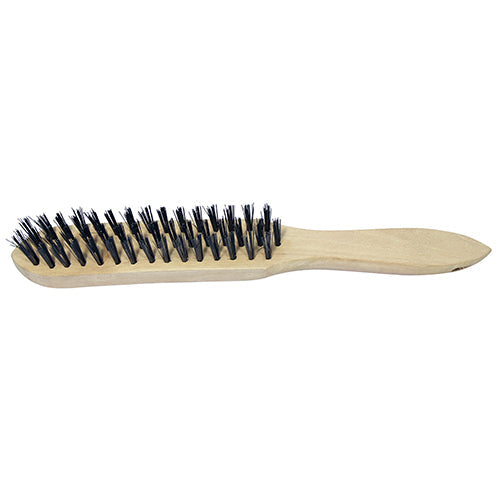 This is an image of Timco - Wooden Handle Scratch Brush - Steel 3 Rows (1 Each Unit) 3SBHD