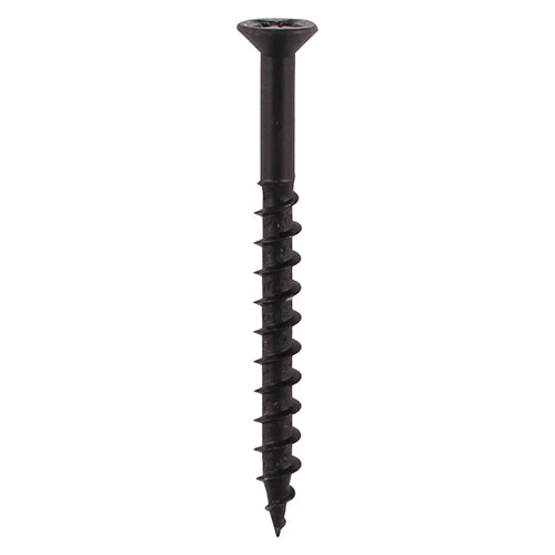 This is an image of Timco - Furniture Carcass Screws - PZ - Black 4.0 x 33mm - (500 PCS Box) 40033CARC