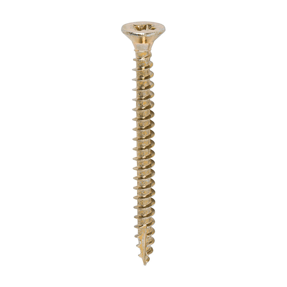 This is an image of Timco - Classic Multi-Purpose Screws - PZ - Double Countersunk - Yellow 4.0 x 45mm - (200 PCS Box) 40045CLAF