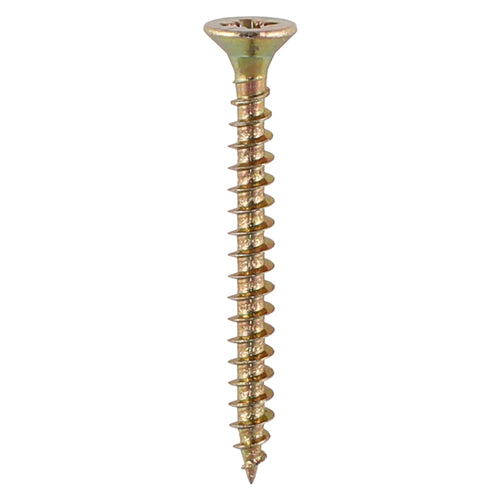 This is an image of Timco - Solo Woodscrews - PZ - Double Countersunk - Yellow 4.0 x 50mm - (16 PCS TIMpac) 40050CHYP