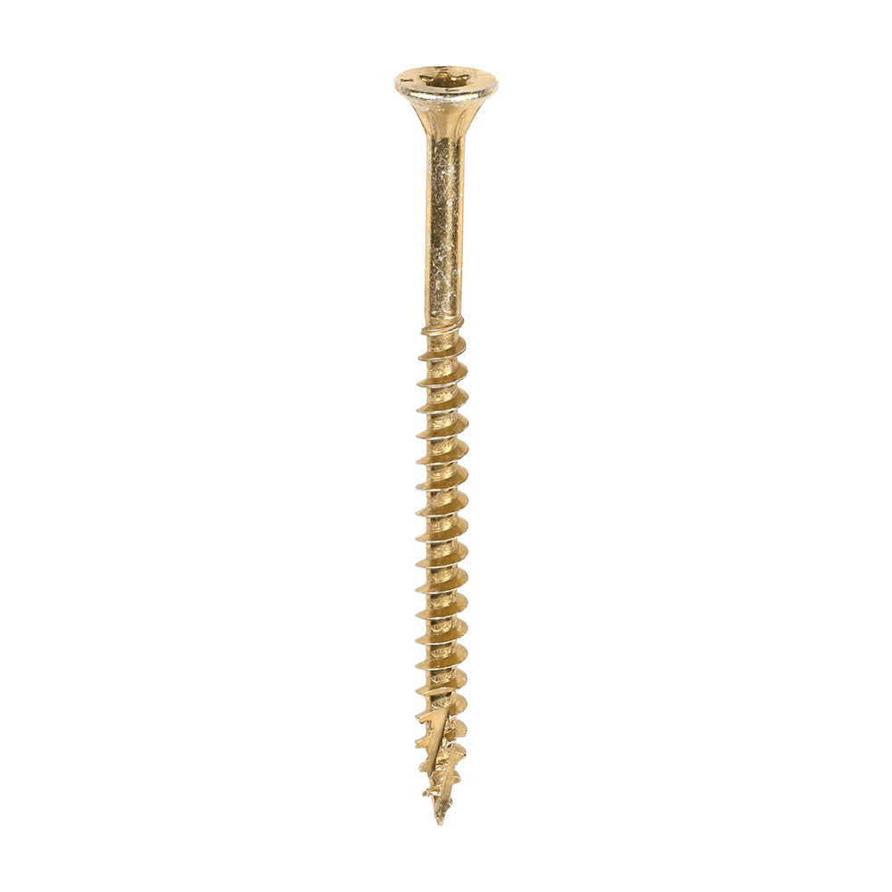 This is an image of Timco - C2 Clamp-Fix Screws - TX - Double Countersunk with Ribs - Twin-Cut - Yellow 4.0 x 60mm - (200 PCS Box) 40060C2C