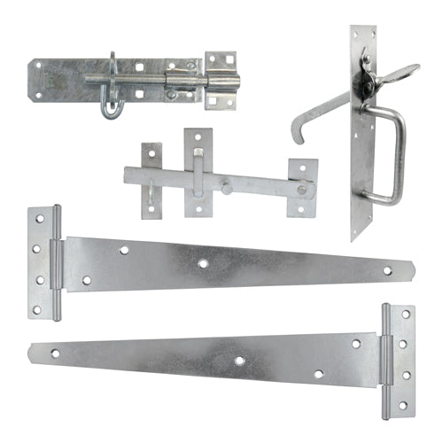 This is an image of Timco - Side Gate Kit - Suffolk Latch - Hot Dipped Galvanised 18" (1 Each TIMbag) 427635