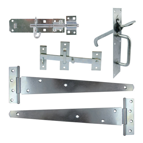 This is an image of Timco - Side Gate Kit - Suffolk Latch - Zinc 18" (1 Each TIMbag) 427998