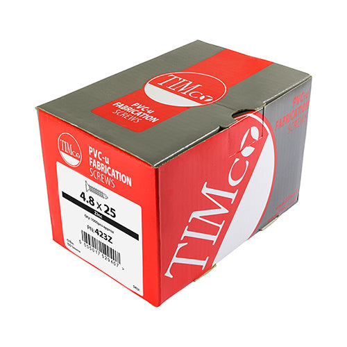 This is an image of Timco - Window Fabrication Screws - Countersunk - PH - Self-Tapping - Self-Drilling Point - Zinc 4.8 x 45mm - (500 PCS Box) 427Z