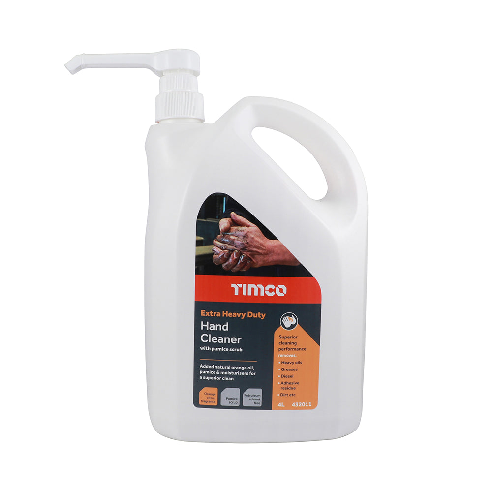 This is an image of Timco - Extra Heavy Duty Hand Cleaner with Pump 4L (1 Each Pump Bottle) 432011