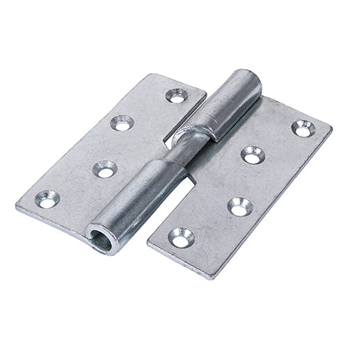 This is an image of Timco - Rising Butt Hinge (466) - Left Hand - Zinc 100 x 86 (1 Pairs Plain Bag) 434157