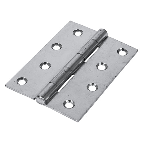 This is an image of Timco - Plain Butt Hinge - Fixed Pin (1838) - Zinc 100 x 70 (1 Pairs Plain Bag) 434158