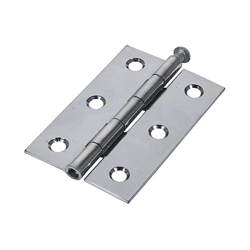 This is an image of Timco - Plain Butt Hinge - Loose Pin (1840) - Polished Chrome 75 x 50 (1 Pairs TIMpac) 434435P