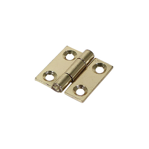 This is an image of Timco - Plain Butt Hinge - Fixed Pin (1838) - Electro Brass 25 x 25 (1 Pairs Plain Bag) 434652