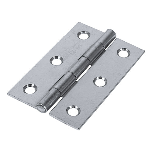 This is an image of Timco - Plain Butt Hinges - Fixed Pin (1838) - Zinc 75 x 50 (10 Pairs Box) 434886