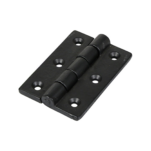 This is an image of Timco - Cast Iron Butt Hinge (200) - Black 75 x 50 (1 Pairs Plain Bag) 434905