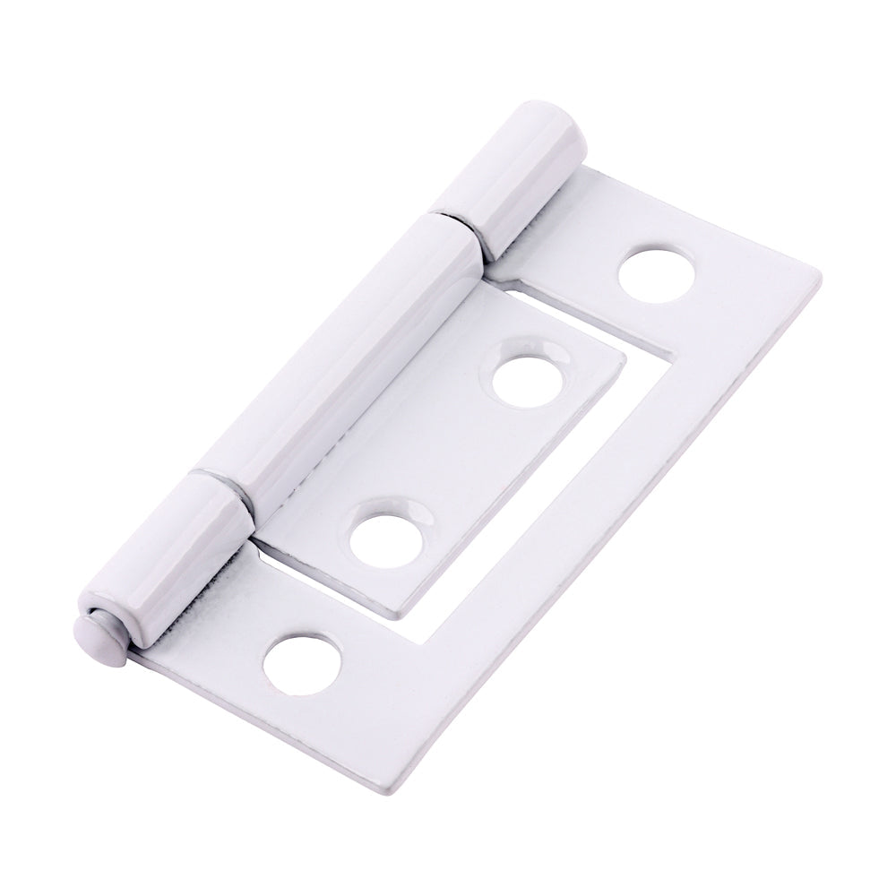 This is an image of Timco - Flush Hinge (105) - White 50 x 38.5 (1 Pairs Plain Bag) 434915