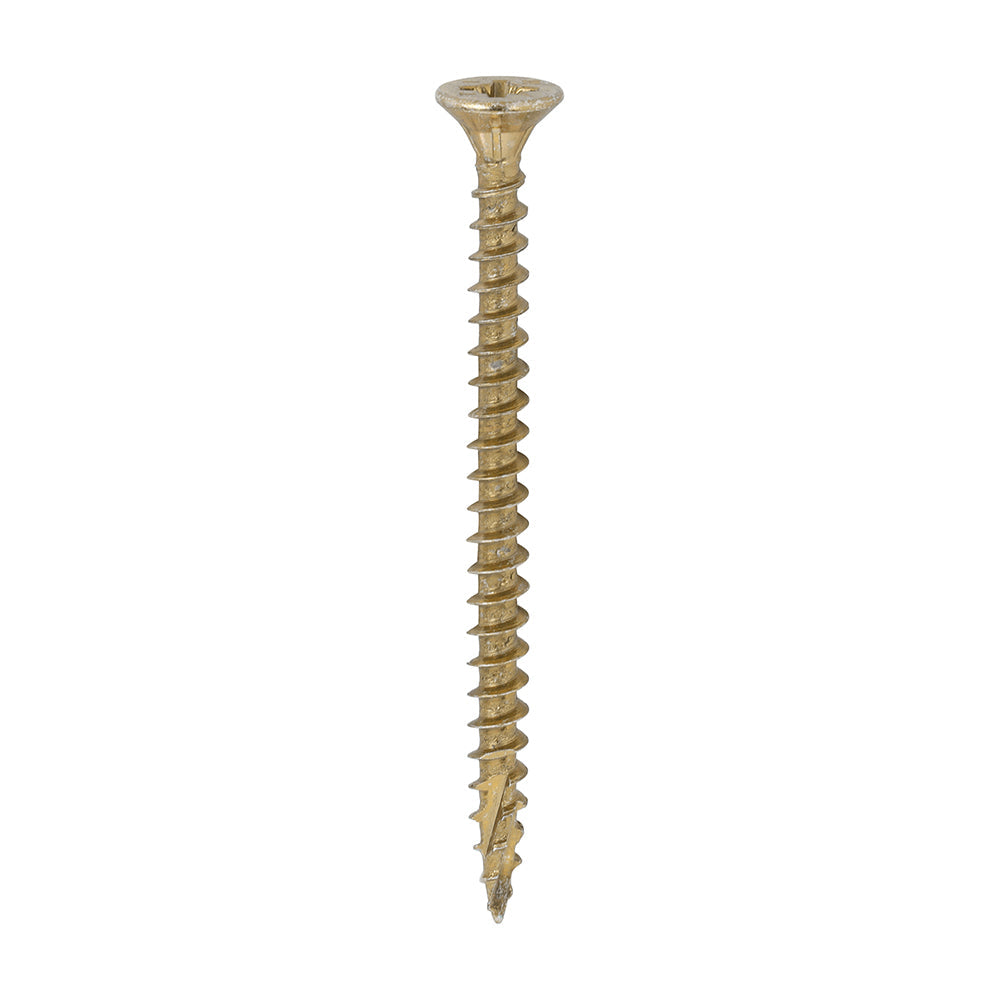 This is an image of Timco - C2 Strong-Fix Screws - PZ - Double Countersunk - Twin-Cut - Yellow 4.5 x 60mm - (200 PCS Box) 45060C2