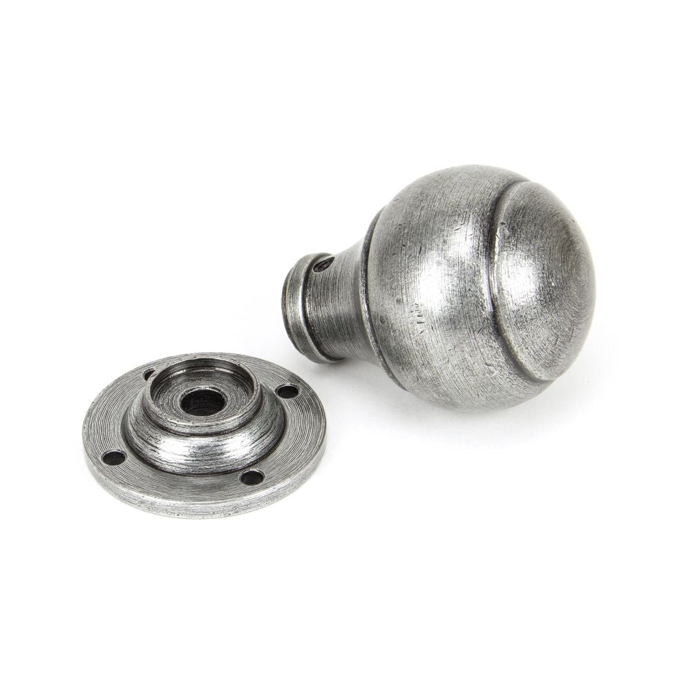 From The Anvil - Pewter Regency Mortice/Rim Knob Set | Sku. 45156 | Trade Door Handles.