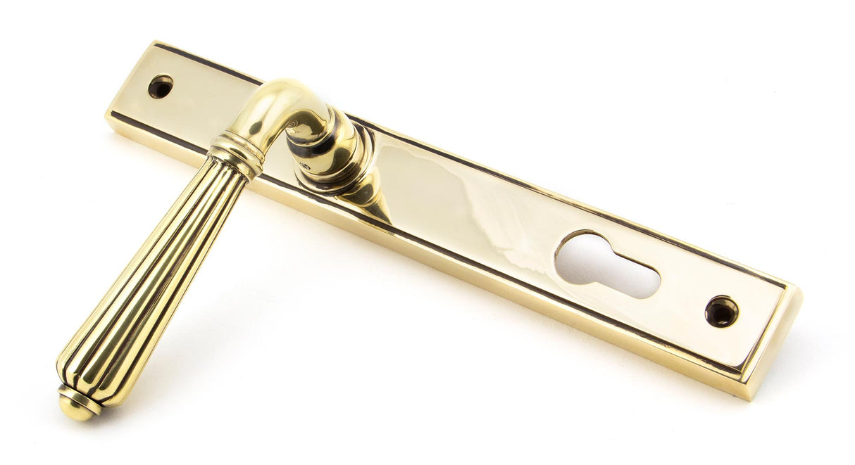 From The Anvil - Aged Brass Hinton Slimline Lever Espag. Lock Set | Sku. 45314 | Trade Door Handles.