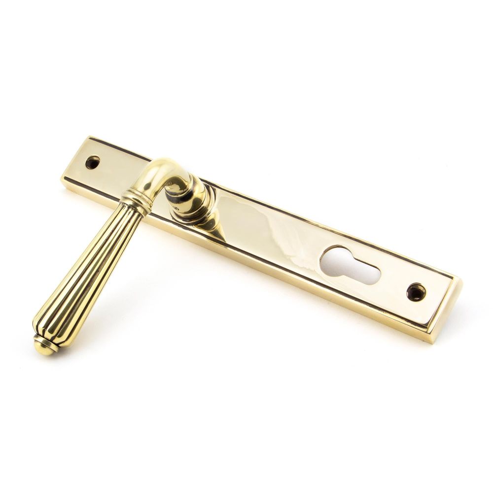 From The Anvil - Aged Brass Hinton Slimline Lever Espag. Lock Set | Sku. 45314 | Trade Door Handles.