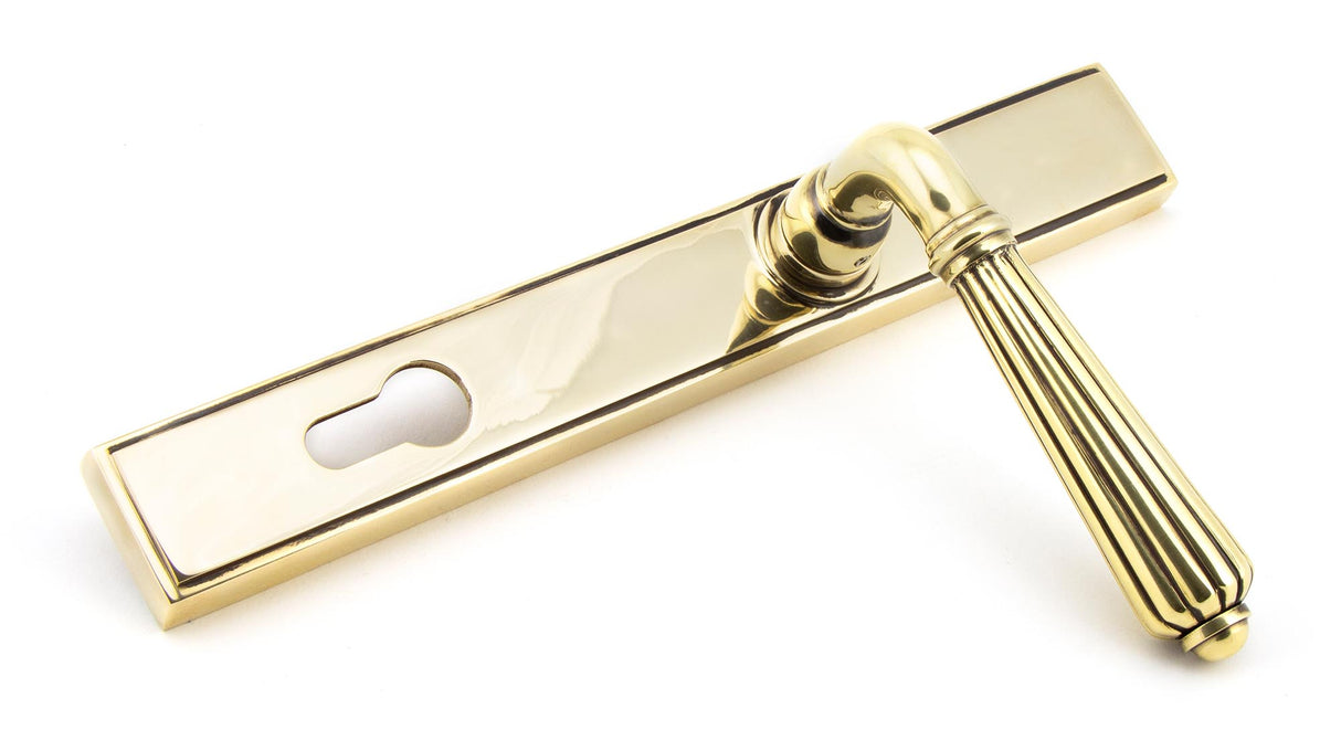 From The Anvil - Aged Brass Hinton Slimline Lever Espag. Lock Set | Sku. 45314 | Trade Door Handles.