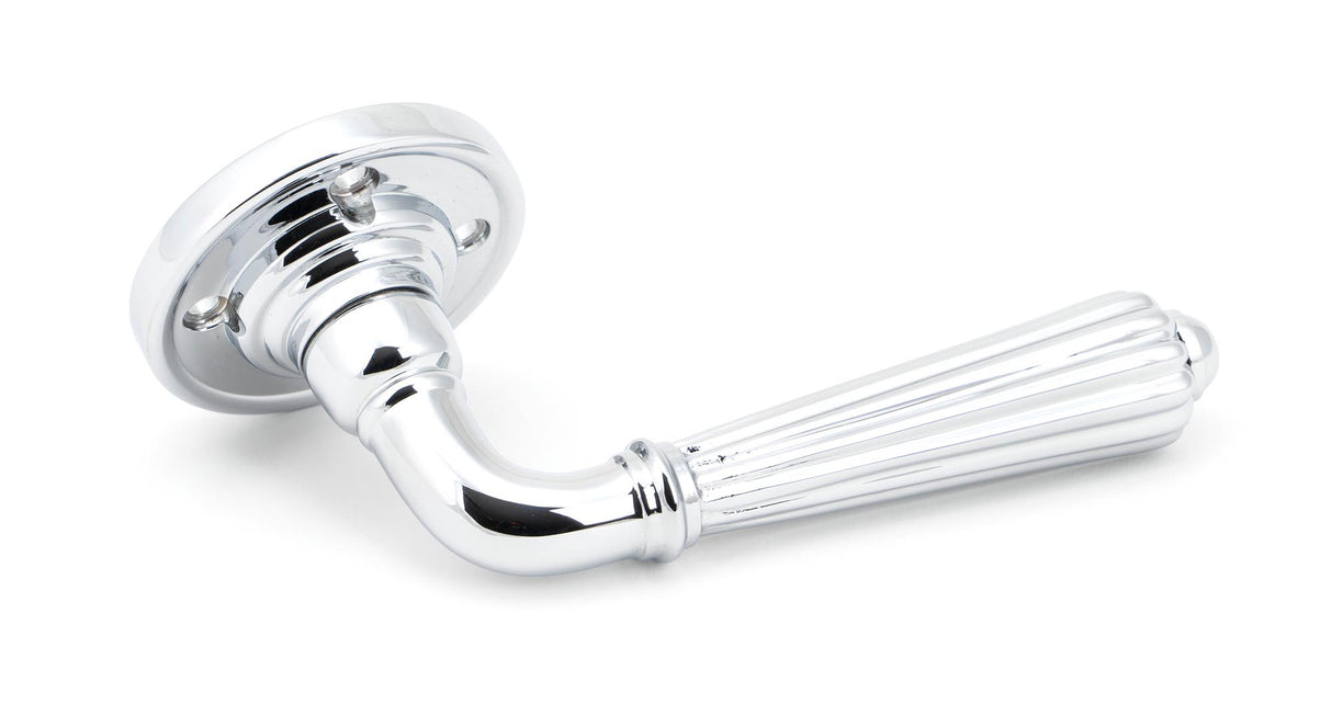 From The Anvil - Polished Chrome Hinton Lever on Rose Set | Sku. 45315 | Trade Door Handles.
