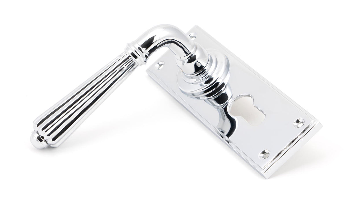 From The Anvil - Polished Chrome Hinton Lever Euro Lock Set | Sku. 45319 | Trade Door Handles.