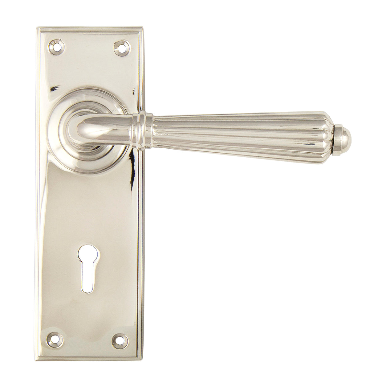 From The Anvil - Polished Nickel Hinton Lever Lock Set | Sku. 45322 | Trade Door Handles.