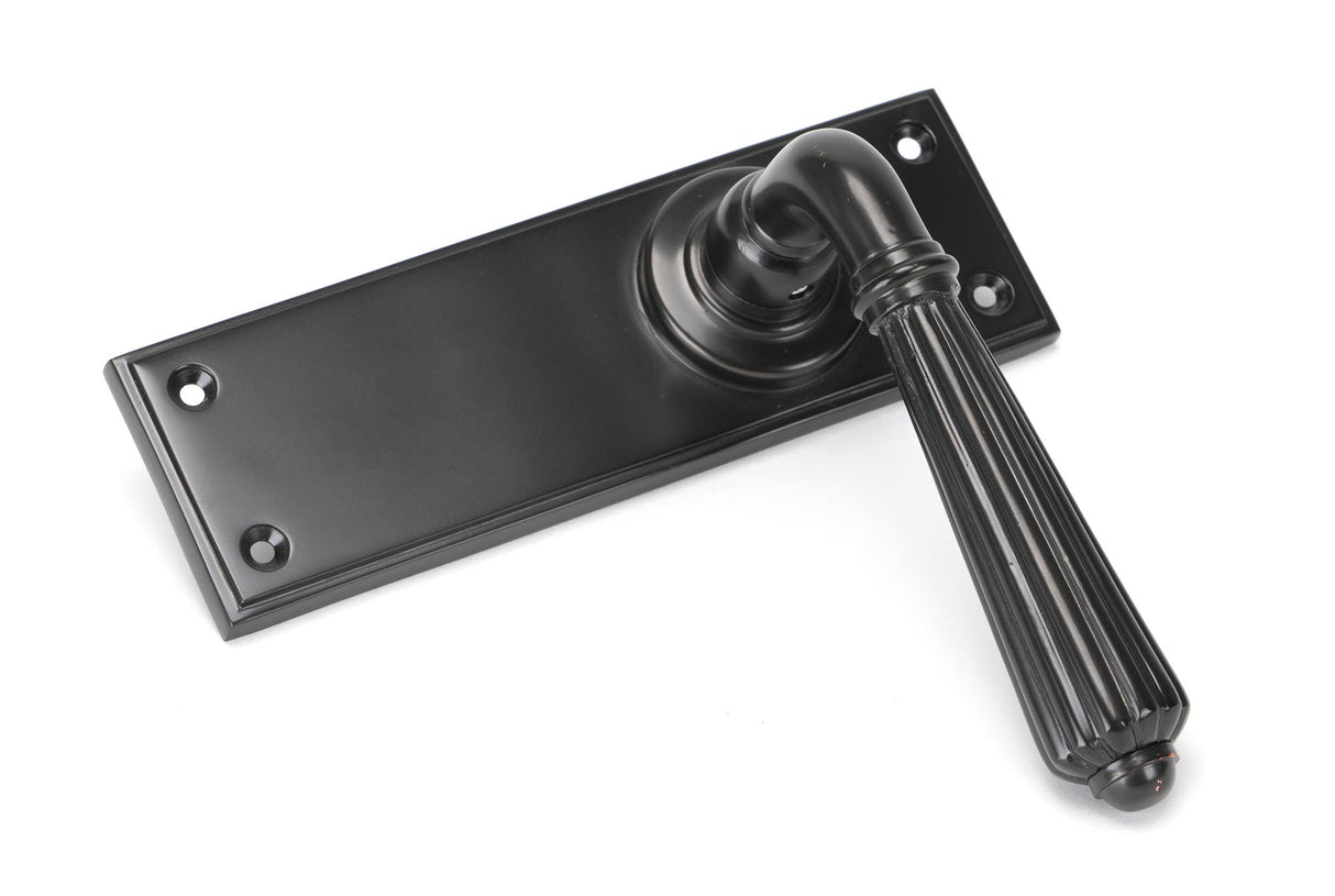 From The Anvil - Aged Bronze Hinton Lever Latch Set | Sku. 45329 | Trade Door Handles.