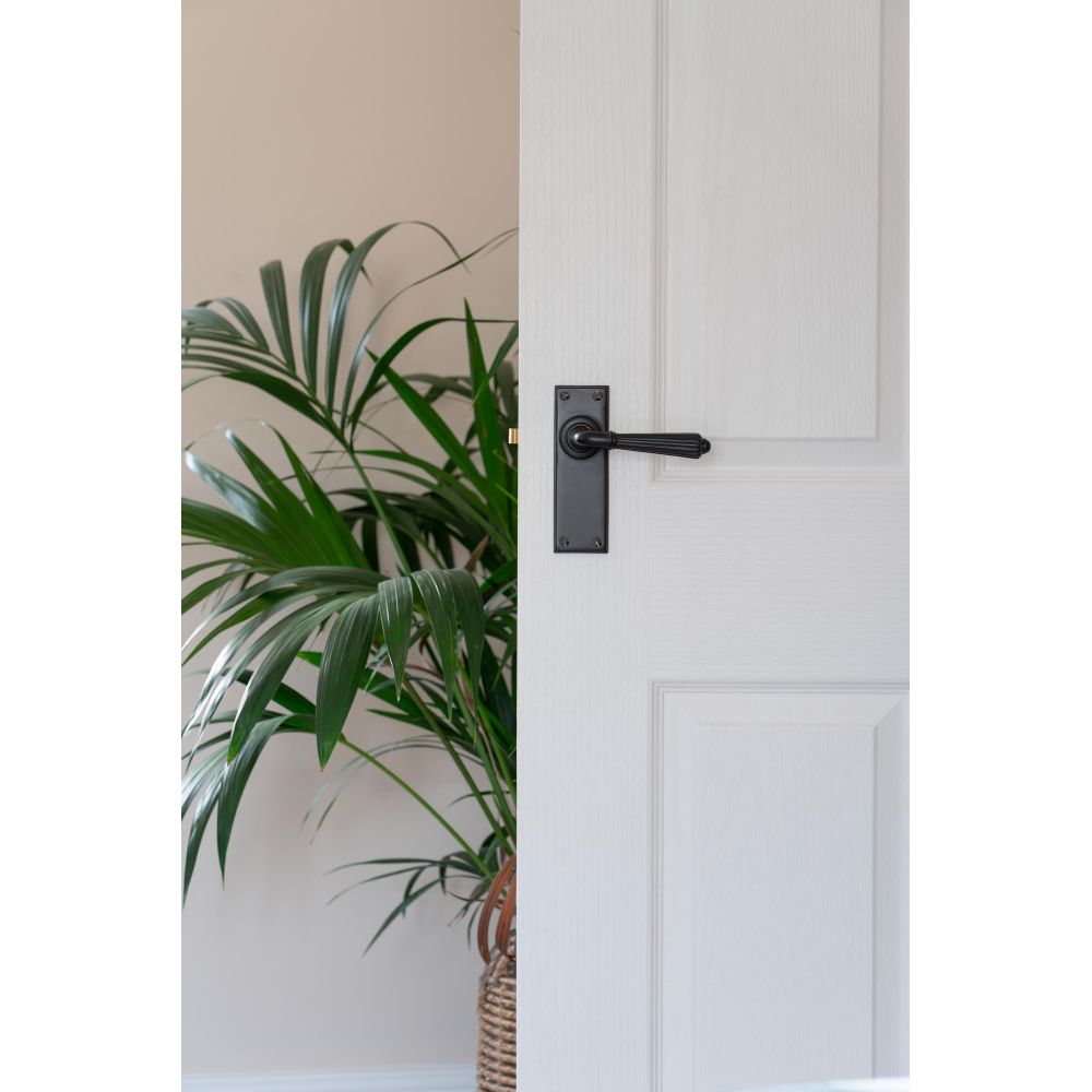 From The Anvil - Aged Bronze Hinton Lever Latch Set | Sku. 45329 | Trade Door Handles.