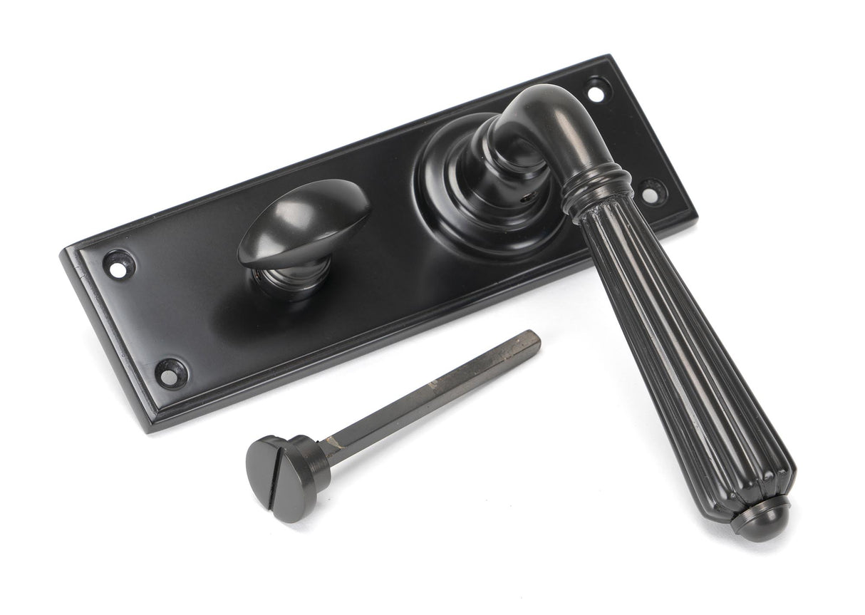 From The Anvil - Aged Bronze Hinton Lever Bathroom Set | Sku. 45330 | Trade Door Handles.