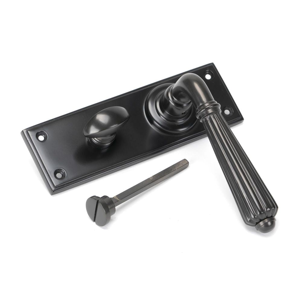 From The Anvil - Aged Bronze Hinton Lever Bathroom Set | Sku. 45330 | Trade Door Handles.