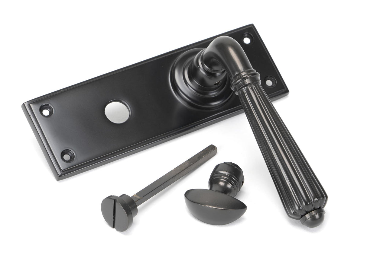 From The Anvil - Aged Bronze Hinton Lever Bathroom Set | Sku. 45330 | Trade Door Handles.