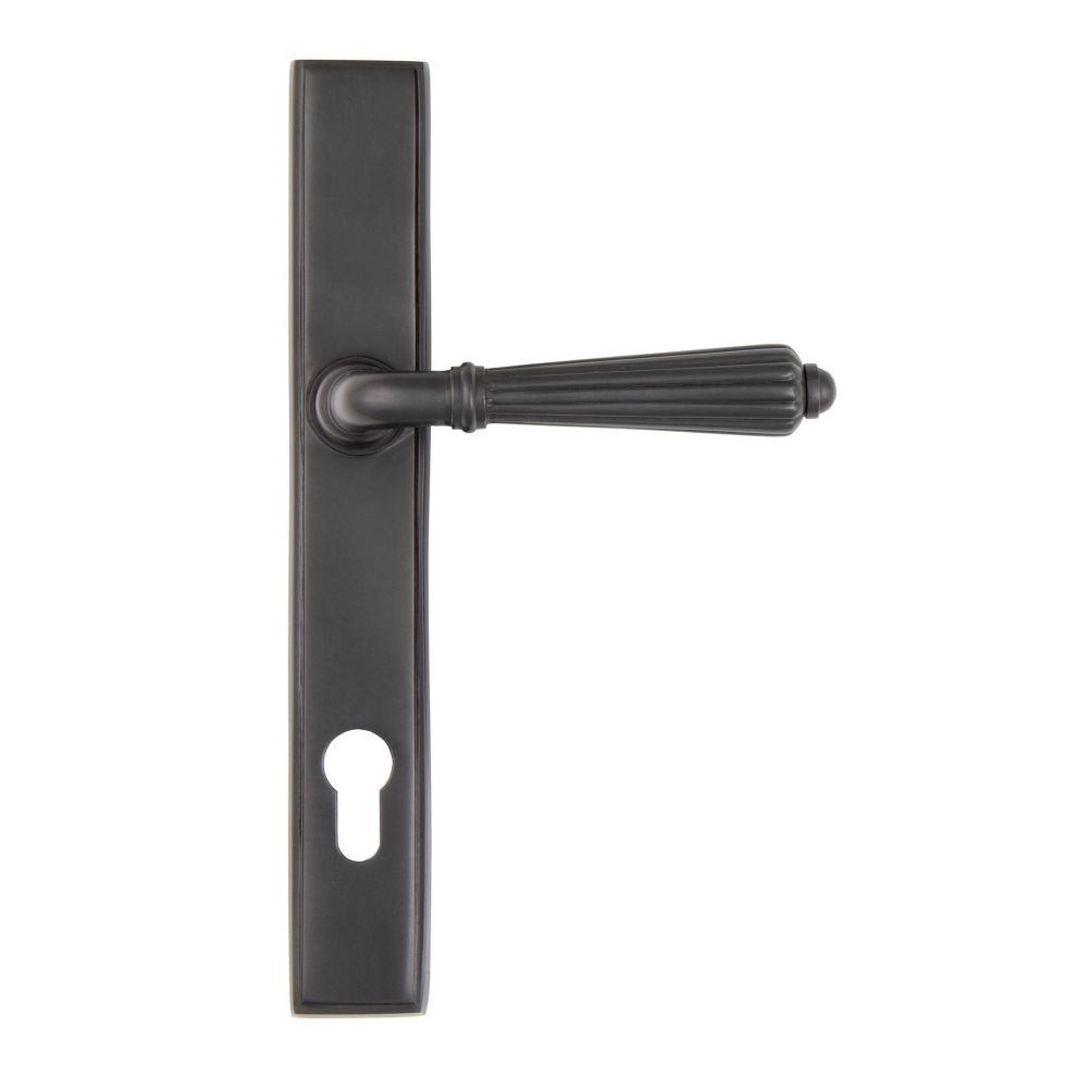 From The Anvil - Aged Bronze Hinton Slimline Lever Espag. Lock Set | Sku. 45332 | Trade Door Handles.