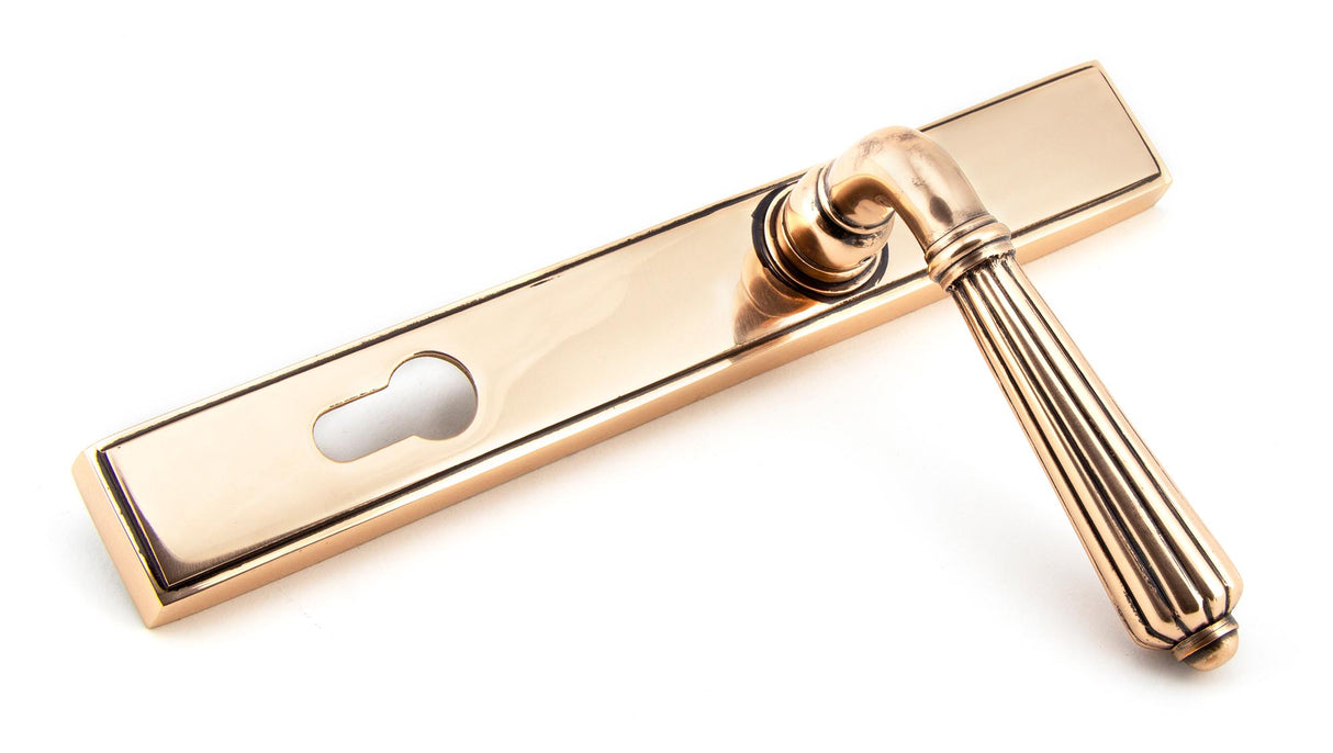From The Anvil - Polished Bronze Hinton Slimline Lever Espag. Lock Set | Sku. 45338 | Trade Door Handles.