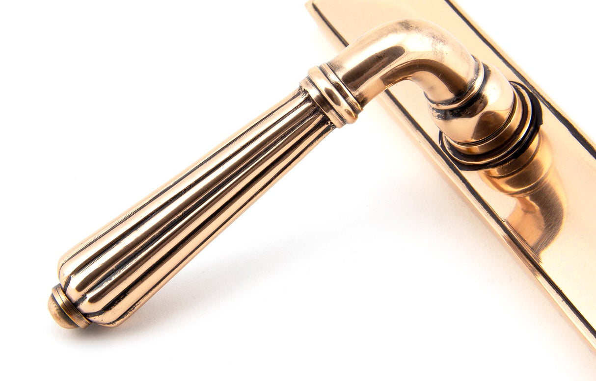 From The Anvil - Polished Bronze Hinton Slimline Lever Espag. Lock Set | Sku. 45338 | Trade Door Handles.