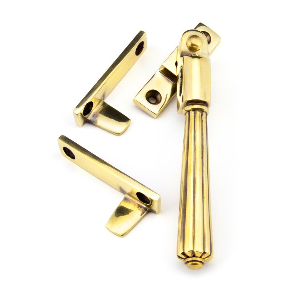 From The Anvil - Aged Brass Night-Vent Locking Hinton Fastener | Sku. 45344 | Trade Door Handles.