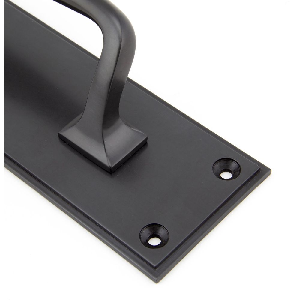 From The Anvil - Aged Bronze 300mm Art Deco Pull Handle on Backplate | Sku. 45382 | Trade Door Handles.