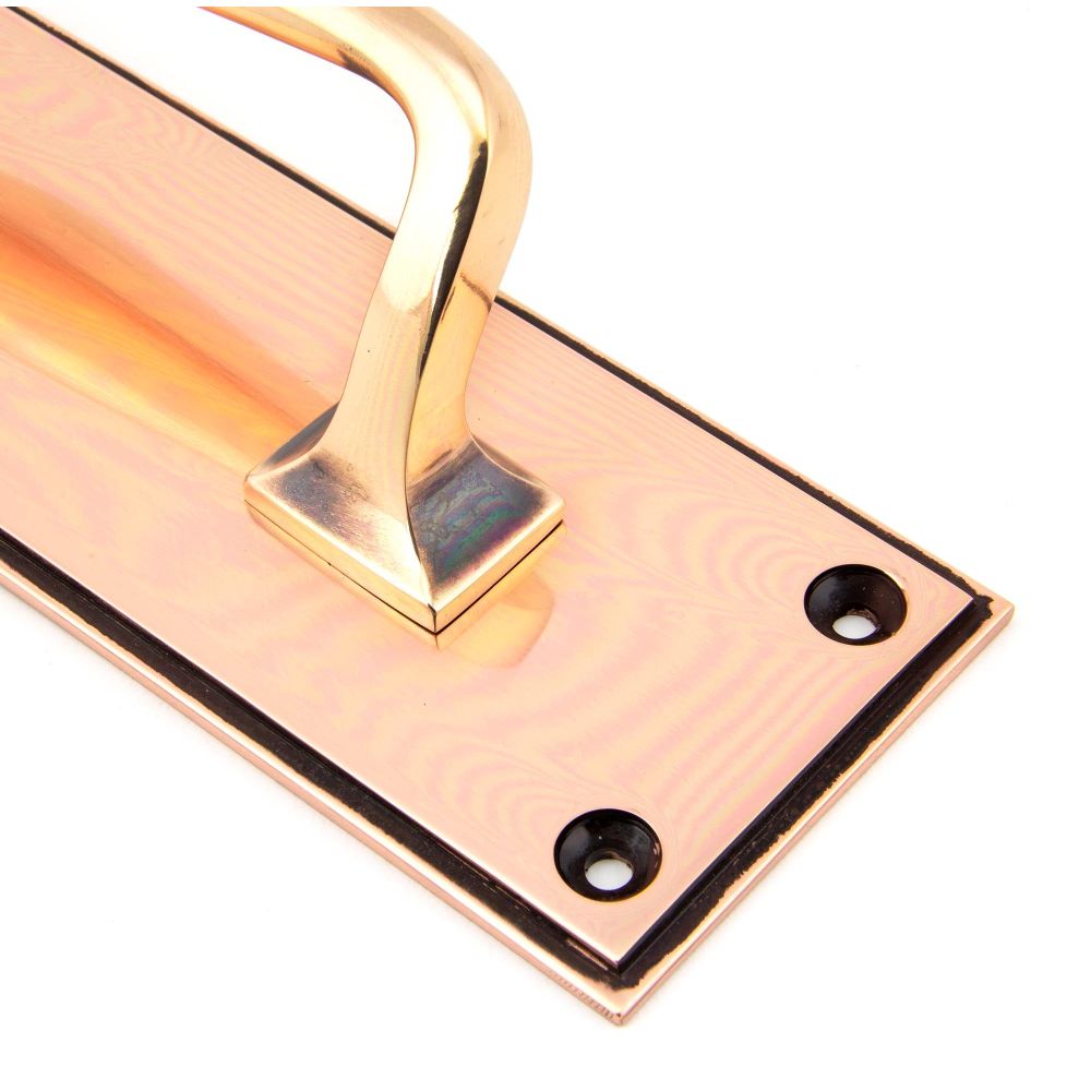 From The Anvil - Polished Bronze 300mm Art Deco Pull Handle on Backplate | Sku. 45383 | Trade Door Handles.