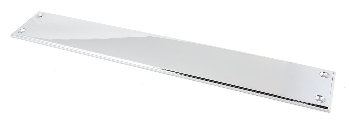 From The Anvil - Polished Chrome 425mm Art Deco Fingerplate | Sku. 45385 | Trade Door Handles.
