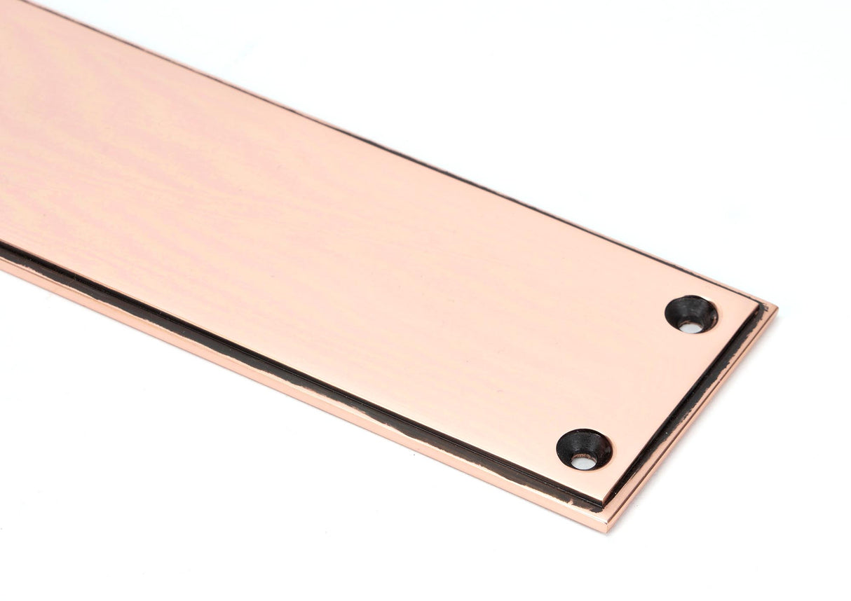 From The Anvil - Polished Bronze 425mm Art Deco Fingerplate | Sku. 45388 | Trade Door Handles.