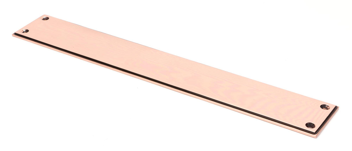 From The Anvil - Polished Bronze 425mm Art Deco Fingerplate | Sku. 45388 | Trade Door Handles.