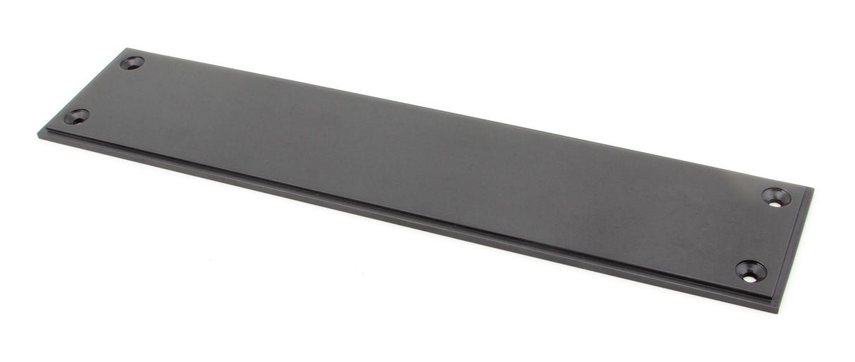 From The Anvil - Aged Bronze 300mm Art Deco Fingerplate | Sku. 45392 | Trade Door Handles.